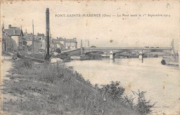 Pont Sainte Maxence       60         Guerre 14/18   Le Pont Sauté Le 1er Septembre 1919   (voir Scan) - Pont Sainte Maxence