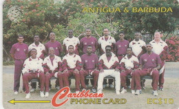 Antigua, ANT-222A, 1996 West Indies Cricket Team, 2 Scans. - Antigua And Barbuda