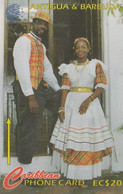 Antigua, ANT-97A(0), The National Dress, 2 Scans. - Antigua En Barbuda