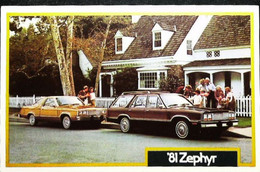► MERCURY Zephyr  1981 - Bob SIGHT  Garage   Overland Park, Kansas  - Automobile Publicity  (Litho.U.S.A) - Roadside - American Roadside