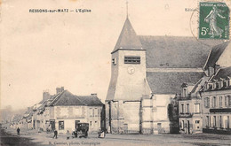 Ressons Sur Matz        60          La Place Et église          (voir Scan) - Ressons Sur Matz