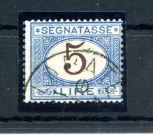 1870 REGNO SEGNATASSE N.13 5 LIRE USATO - Strafport