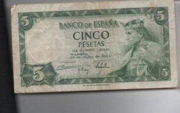 5 PESETAS ( 1954 ) - 5 Pesetas