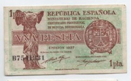 Billet De 1 PESETAS  ( 1937 ) - 1-2 Peseten