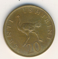 TANZANIA 1973: 20 Senti, KM 2 - Tanzanía