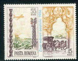 ROMANIA 1966 Stamp Day MNH / **.  Michel 2552 - Ongebruikt