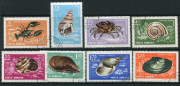 ROMANIA 1966 Molluscs And Crustaceans Used.  Michel 2544-51 - Gebraucht