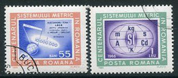 ROMANIA 1966 Centenary Of Metric System Used.  Michel 2533-34 - Gebraucht