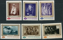 ROMANIA 1966 National Gallery Paintings MNH / **.  Michel 2519-24 - Nuevos