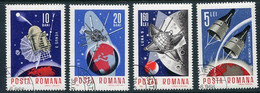 ROMANIA 1966 Space Projects Used.  Michel 2509-12 - Usado