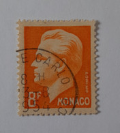 N° 366        Prince Rainier III  -  Taille-douce 8F Orange - Usados