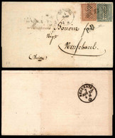 REGNO - VITTORIO EMANUELE I - 1 Cent (14) + 2 Cent (15) - Piego Da Genova A Neuchatel Del 4.4.67 - Other & Unclassified