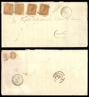 REGNO - VITTORIO EMANUELE I - Quattro 10 Cent Torino (17a+17) Di Colori Diversi Su Piego Da Mignano A Caserta Del 28.5.6 - Other & Unclassified