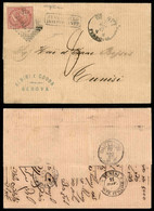 REGNO - VITTORIO EMANUELE I - 40 Cent De La Rue (L20) Su Lettera Da Genova A Tunisi Del 7.11.67 - Tassata - R. Diena - Other & Unclassified