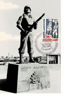 CARTE MAXIMUM PAYS BAS 1965 MONUMENT KORPS MARINIERS - Maximumkaarten