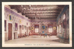 ITALIA - 1930 Cartolina Da MIRANDOLA Per Carpi - Sala Del Municipio E Galleria - Modena