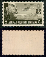 COLONIE - AFRICA ORIENTALE ITALIANA - Posta Aerea - 1938 - 50 Cent (2) - Gomma Integra (300) - Otros & Sin Clasificación