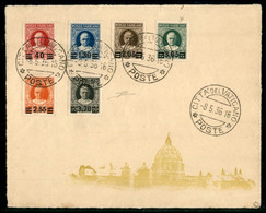 VATICANO - POSTA ORDINARIA - 1934 - Provvisoria (35/40) - Serie Completa Su Piccolo Foglio - Città Del Vaticano 8.5.36 - - Sonstige & Ohne Zuordnung