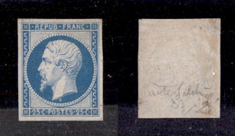 EUROPA - FRANCIA - 1852 - 25 Cent (9) Piccolo Taglietto In Basso A Destra - Nuovo Con Gomma - Diena - Otros & Sin Clasificación