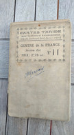 Carte Taride Sur Toile. Toilée. France. Centre De La France N°11. Section Est - Strassenkarten