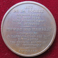 Médaille D'Encouragement 1831 , Connaissances Utiles  Société Pour L'Emancipation Intellectuelle - Professionali / Di Società
