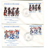 RC 19310 COTE D'IVOIRE N° 448 / 449 TRADITION ET HISTOIRE IVOIRIENNE 1978 FDC 1er JOUR - TB - Ivory Coast (1960-...)