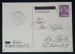 Deutsche Besetzung Luxemburg 1941, Postkarte P6 LUXEMBURG - Bezetting 1938-45