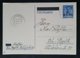 Deutsche Besetzung Luxemburg 1941, Postkarte P7 LUXEMBURG - Occupation 1938-45