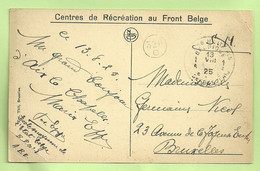 Kaart (AIX-LE-CHAPELLE ) Met Stempel POSTES MILITAIRES BELGIQUE 1A Op 13/8/25 (K2914) - Marcas De La Armada