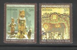 INDIA, 2010, FIRST DAY CANCELLED, Crafts Museum, Set 2 V,  Sculpture, Metal, Bronze, Doll, Toy, - Used Stamps