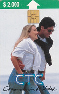 Chile, CL-CTC-0020A, $2.000,  Pareja Joven - Couple (2nd Issue) 07/96, 2 Scans.   GEM2 (Black/Grey) - Cile