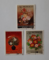 N° 897 à 899       Concours International De Bouquets à Monte-Carlo 1973 - Usados