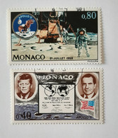 N° 829 Et 830       Apollo XI  - Kennedy  -  Nixon  -  La Lune - Usati