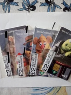 GB UK BT SERIE 4 CARDS MUPPETS KERMIT THE FROG PEGGY RIZZO GONZO £2 MINT IN BLISTER NSB RARE - BT Allgemeine