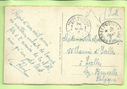 Kaart (CREFELD ) Met Stempel POSTES MILITAIRES BELGIQUE 1A +stempel TRESOR ET POSTES 191  (K3415) - Armeestempel