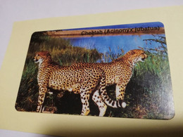 NAMIBIA  CHIPCARD    $10 BLEU / CHEETAH        Fine Used       **3841** - Namibie