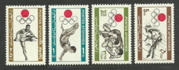 AFGHANISTAN 1964 SPORT OLYMPICS FOOTBALL WRESTLING SWIMMING SET MNH - Afghanistan