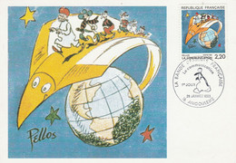 CARTE MAXIMUM 1988 LA COMMUNICATION EN BANDE DESSINEE - PELLOS - Andere & Zonder Classificatie