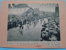 Groote Prijs Voor Beroepsrenners Te GENTBRUGGE Massa Volk / 1936 ( Zie Foto Voor Detail ) KRANTENARTIKEL ! - Cyclisme