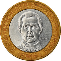 Monnaie, Dominican Republic, 5 Pesos, 2005, TTB, Bi-Metallic, KM:89 - Dominicaine