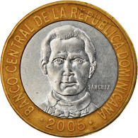 Monnaie, Dominican Republic, 5 Pesos, 2005, TTB, Bi-Metallic, KM:89 - Dominicaanse Republiek