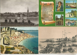 JC , Cp , 35 , SAINT MALO , 2 SCANS ,  LOT DE 8 CARTES POSTALES - 5 - 99 Cartes