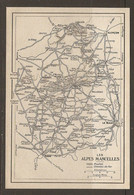 CARTE PLAN 1923 - LES ALPES MANCELLES - ROUTES Et CHEMINS De FER - Topographical Maps