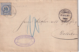 SUISSE 1882 LETTRE DE LENZBURG - Other & Unclassified