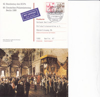 Berlin, PP 103 C2/001c, BuSchl 25/40,  Bundes Und Philatelistentag 1988 - Cartoline Private - Usati
