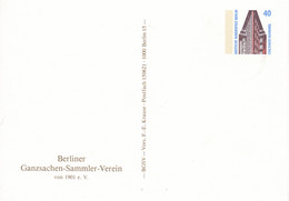 Berlin, PP 108 B2/006a, SWK 40, Berliner Ganzsachen Sammler Verein - Cartoline Private - Nuovi