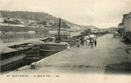 Montereau * Le Quai De Seine * Péniche Batellerie Halage Chaland - Montereau