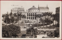 Bresil Brazil Brasil Sao Paulo Theatro Municipal Photo Card Brazilie (In Very Good Condition) - São Paulo