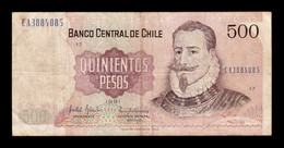 Chile 500 Pesos 1991 Pick 153c BC F - Cile