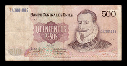 Chile 500 Pesos 1991 Pick 153c BC F - Chili